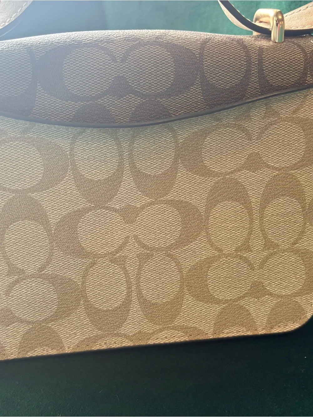Coach Tabby 26 Signature Canvas Crossbody Shoulder Bag Chalk | Gold Hardware
